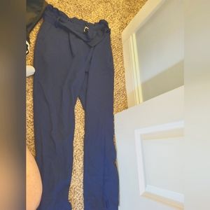 Blue pants with belt Large
